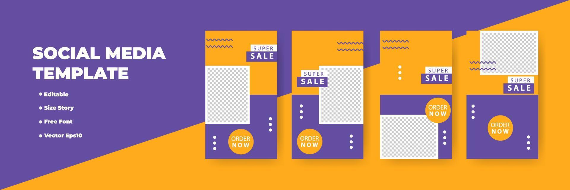 Creative social networks stories design, vertical banner vector