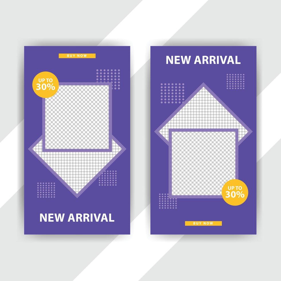 Creative social networks stories design, vertical banner vector