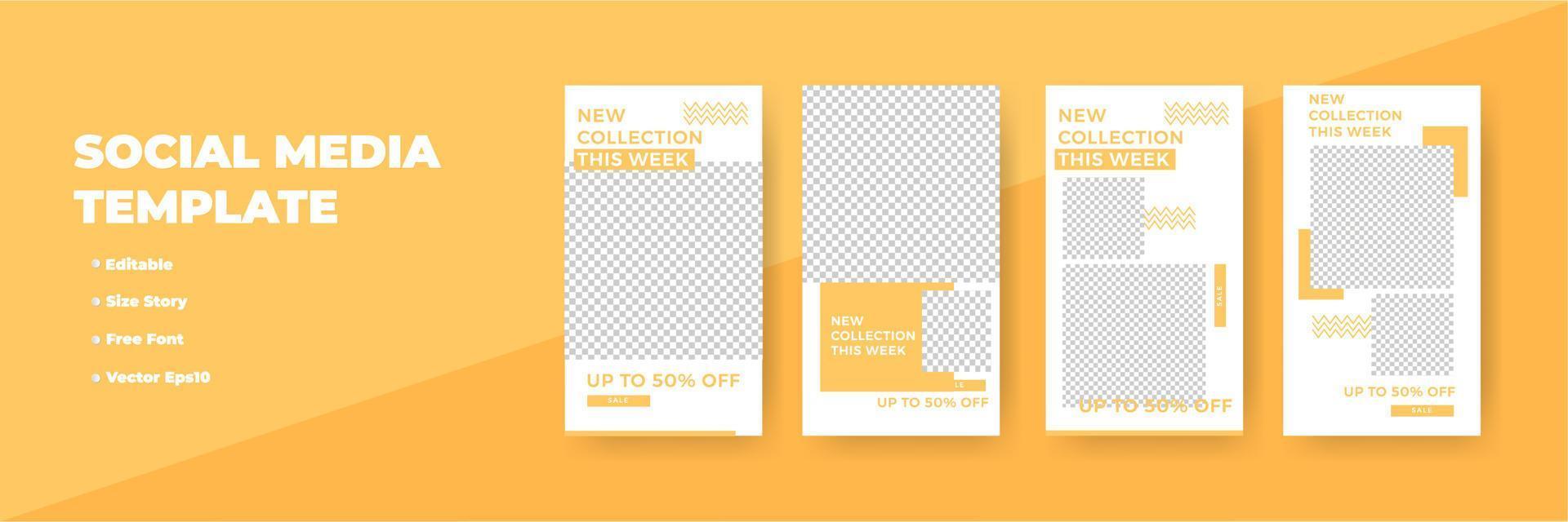 Creative social networks stories design, vertical banner vector