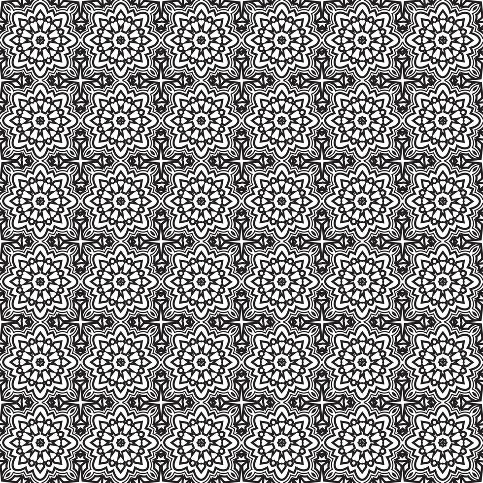 Classic batik seamless pattern background  geometric mandala wallpaper. elegant traditional floral motif vector