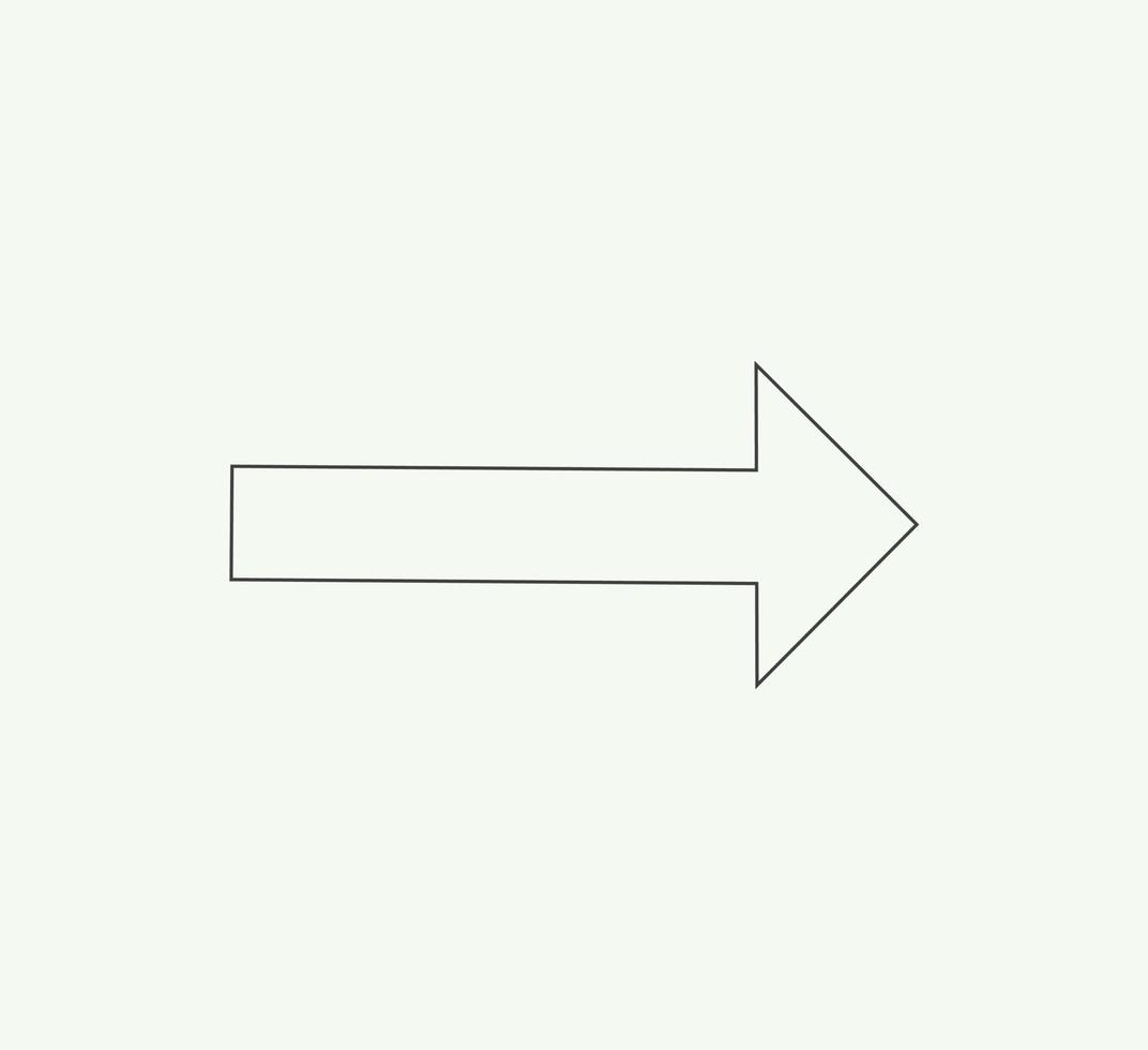 arrow symbol for website or web template. arrow icon vector on white background