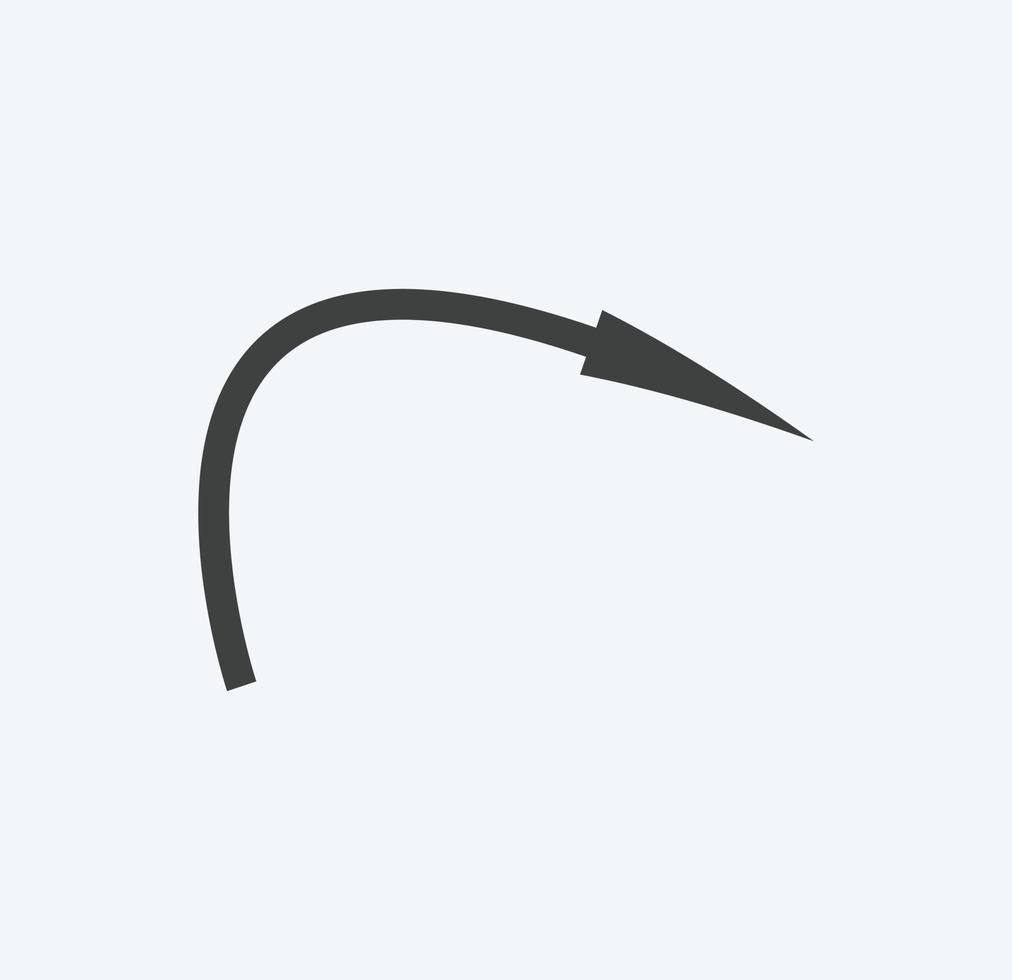 arrow symbol for website or web template. arrow icon vector on white background