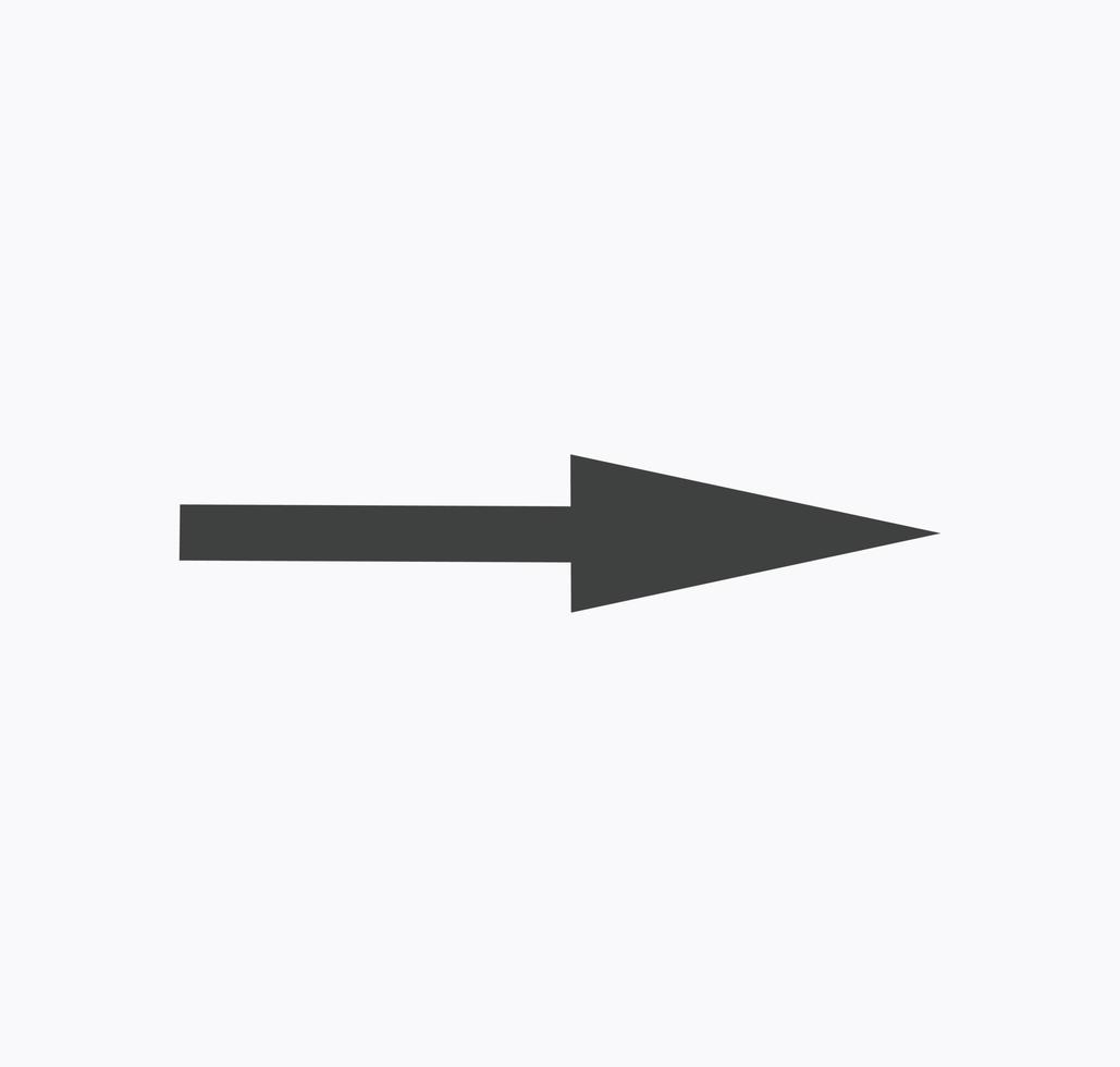 arrow symbol for website or web template. arrow icon vector on white background
