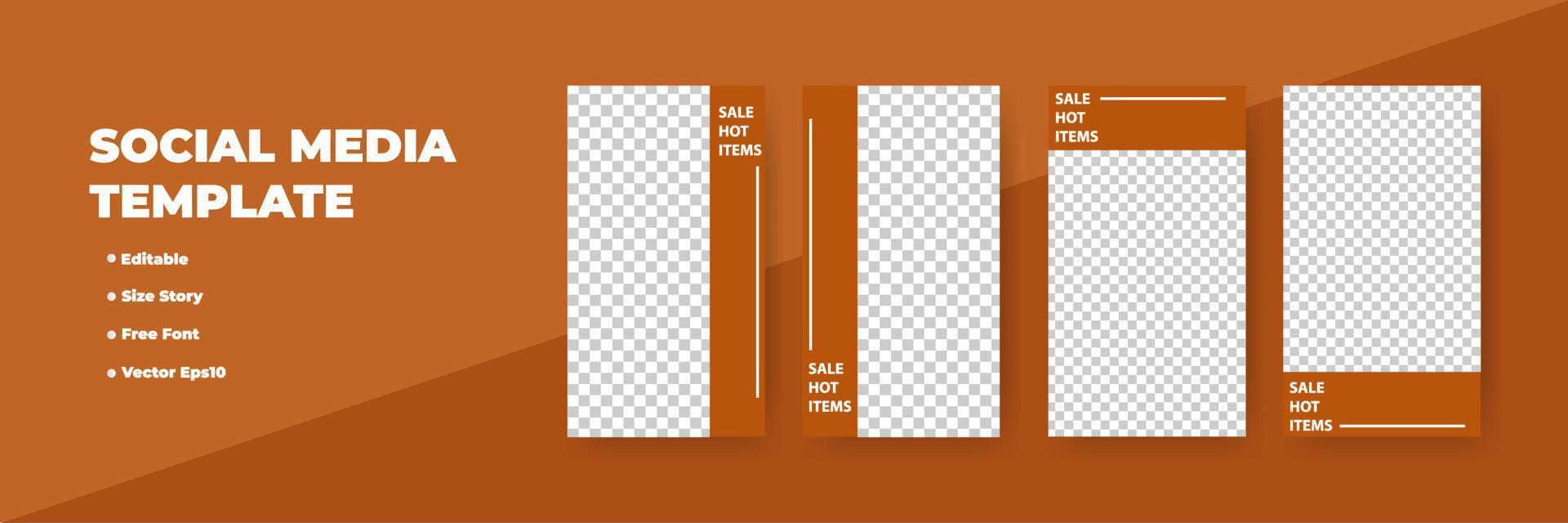 Creative social networks stories design, vertical banner vector
