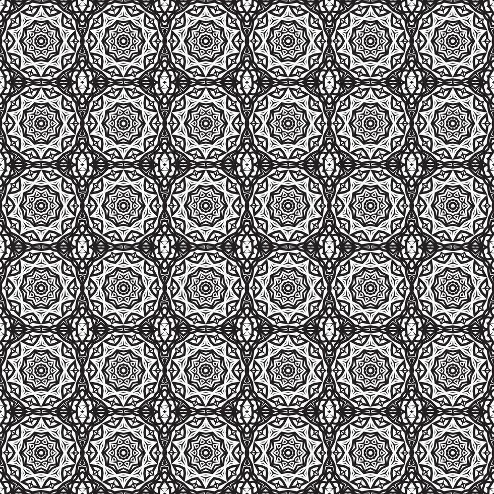 papel tapiz de mandala geométrico de fondo de patrón sin costuras de batik clásico. elegante motivo floral tradicional vector