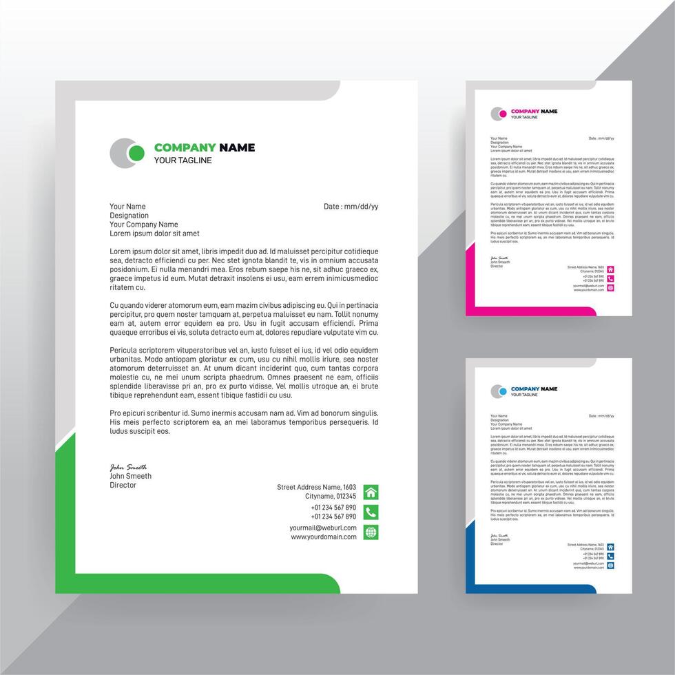 Business letterhead stationery 5423535 Vector Art at Vecteezy