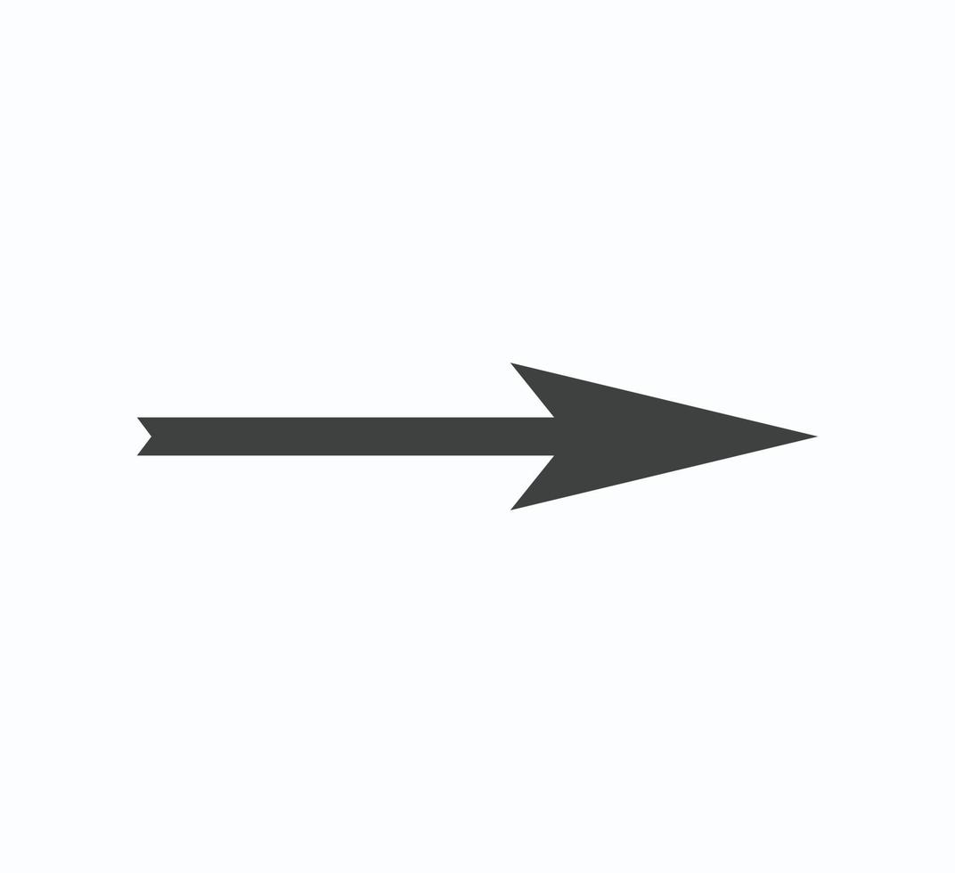 arrow symbol for website or web template. arrow icon vector on white background