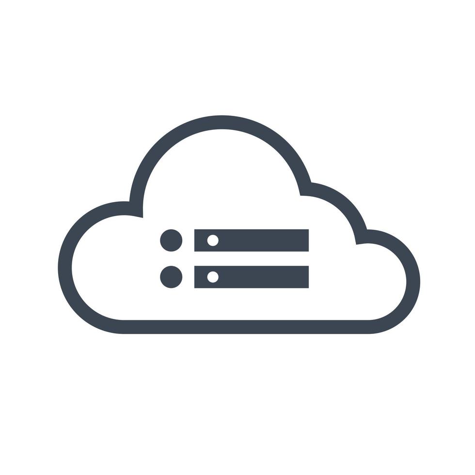 Cloud Server Icon vector