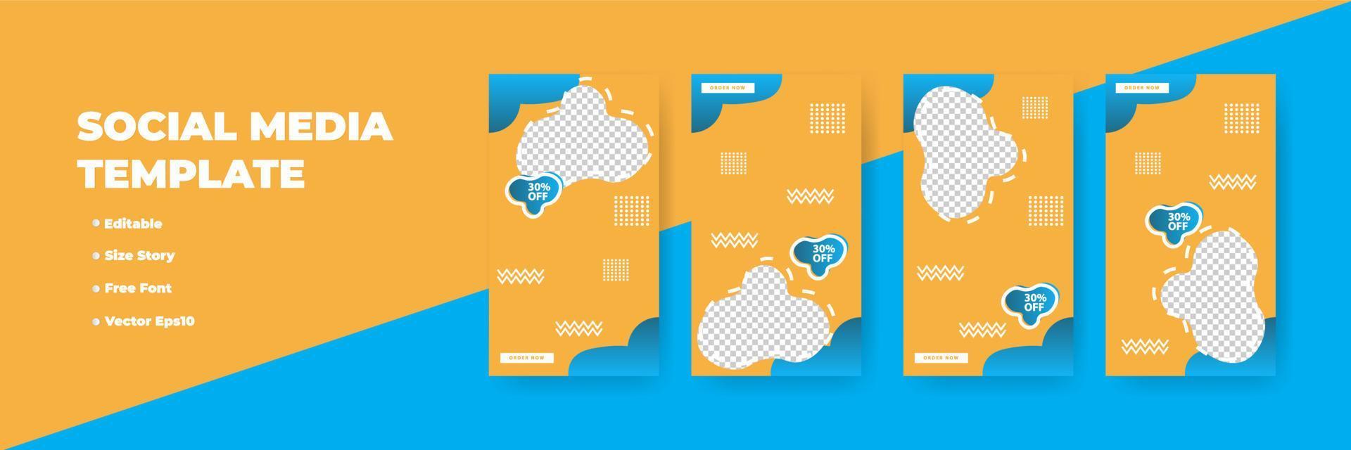 Creative social networks stories design, vertical banner vector