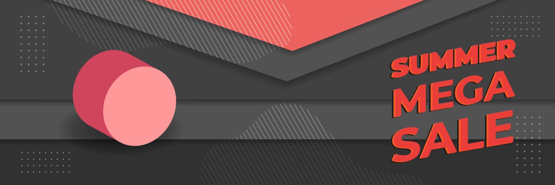 Summer sale concept banner design vector