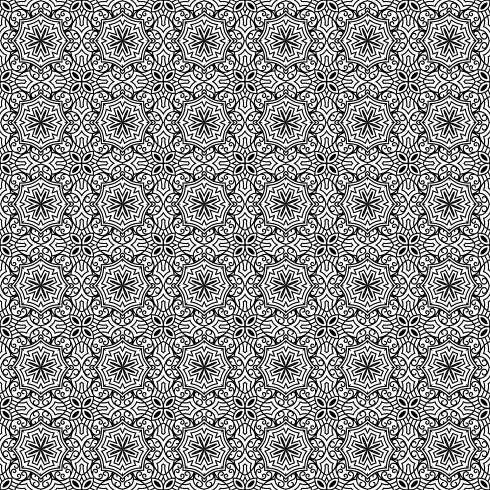 Classic batik seamless pattern background  geometric mandala wallpaper. elegant traditional floral motif vector