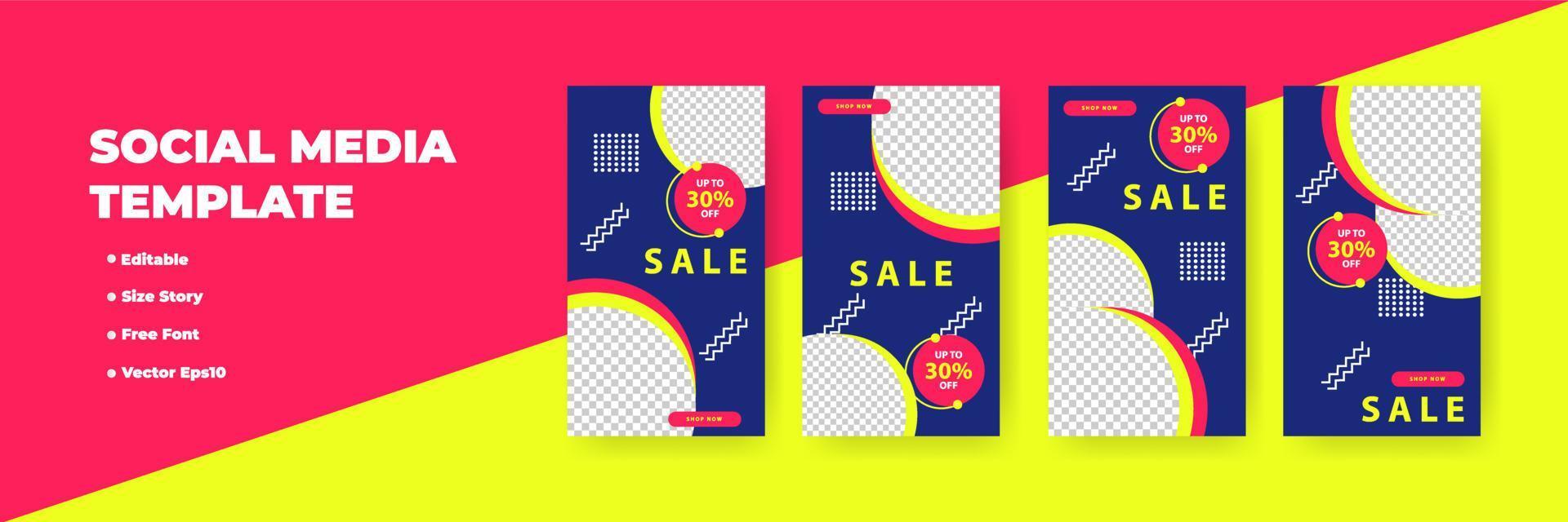 Creative social networks stories design, vertical banner vector