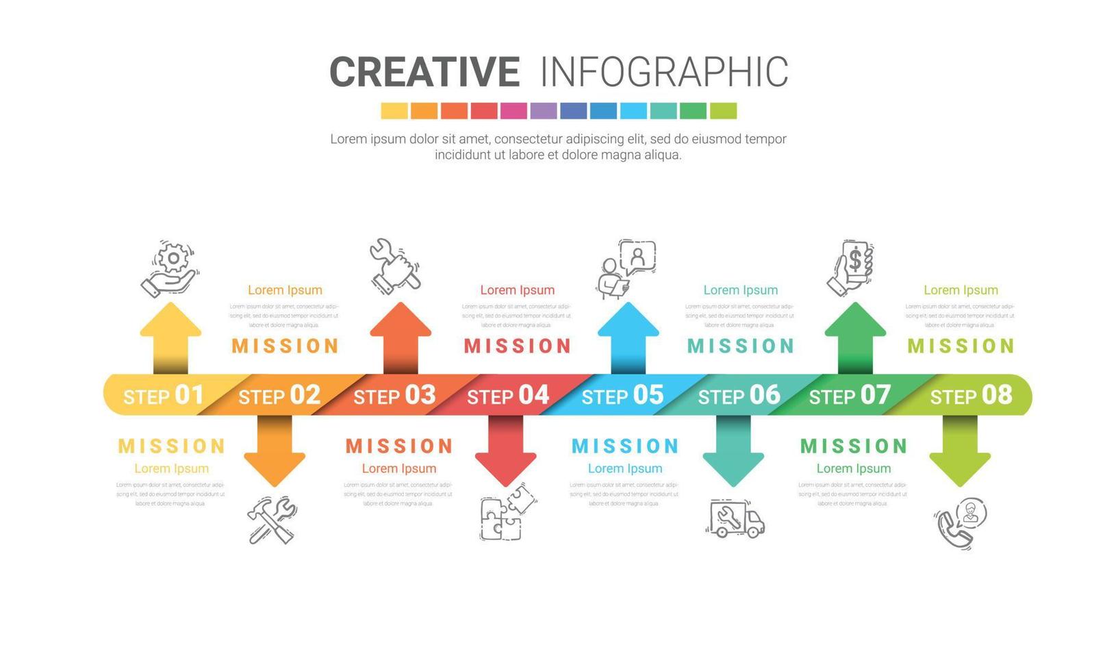 Infographics element design for all day vector