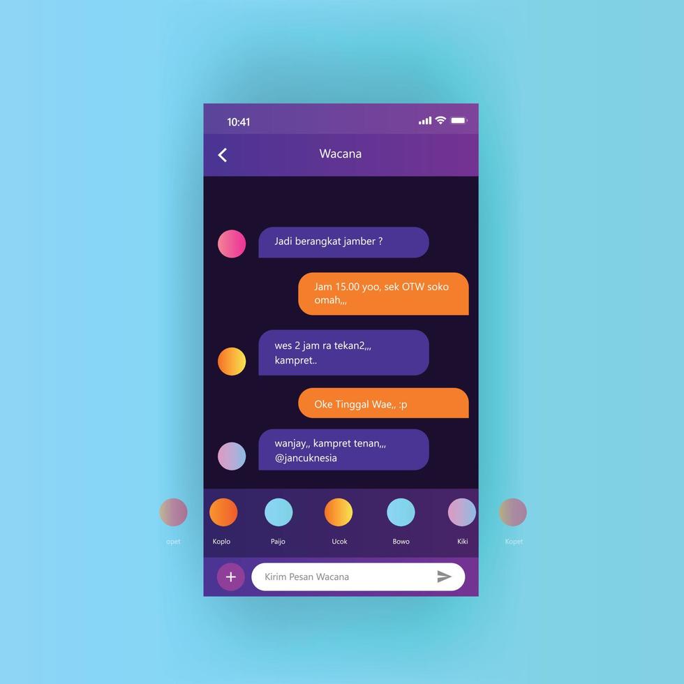 Mobile Dashboard Template Gradient free vector