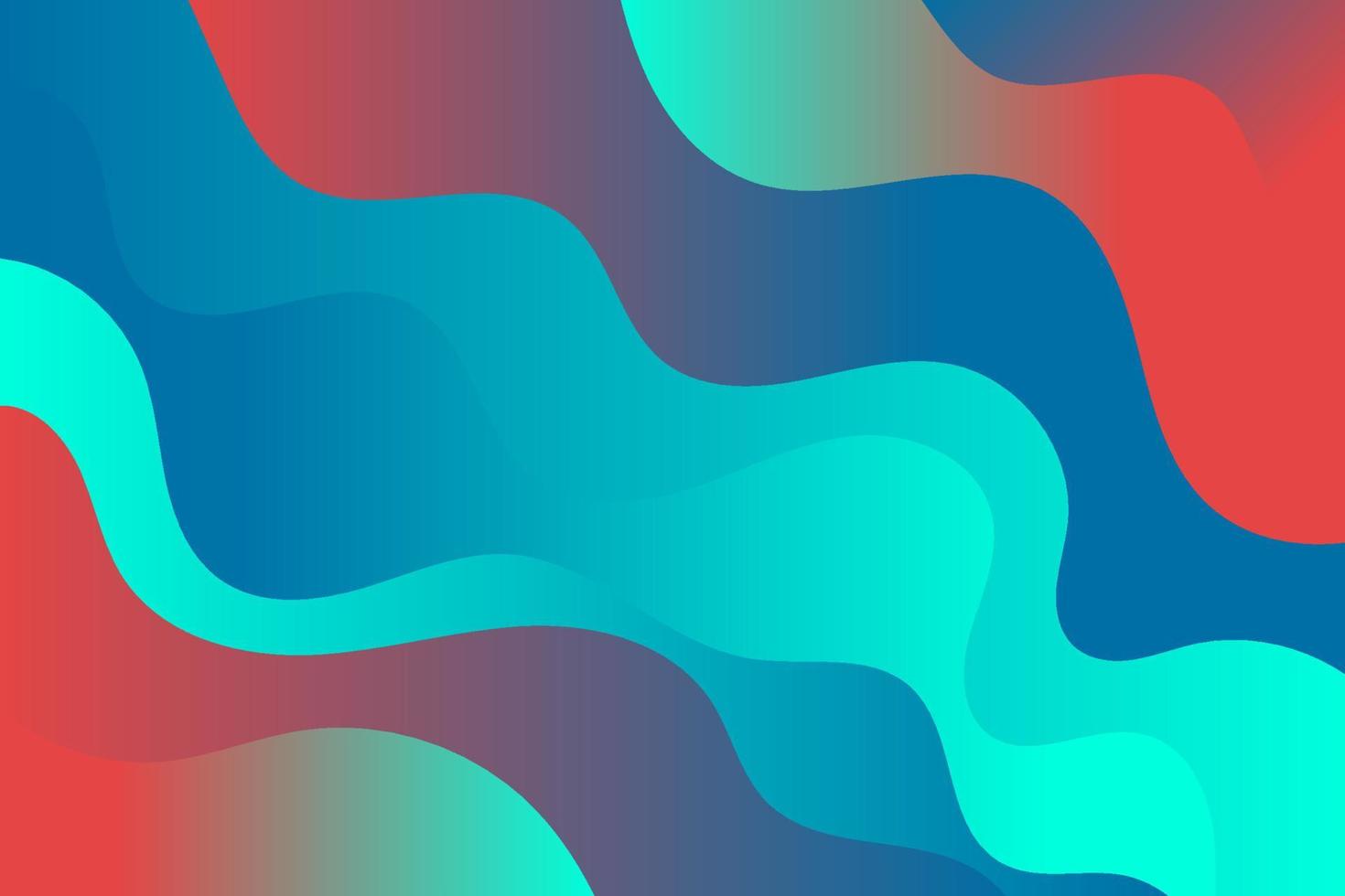 Colorful Gradient Wave Background. Dynamic Wavy Wallpaper in Abstract Style vector