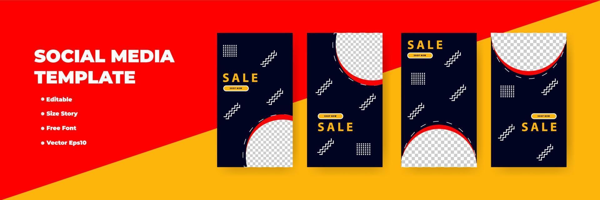 Creative social networks stories design, vertical banner vector
