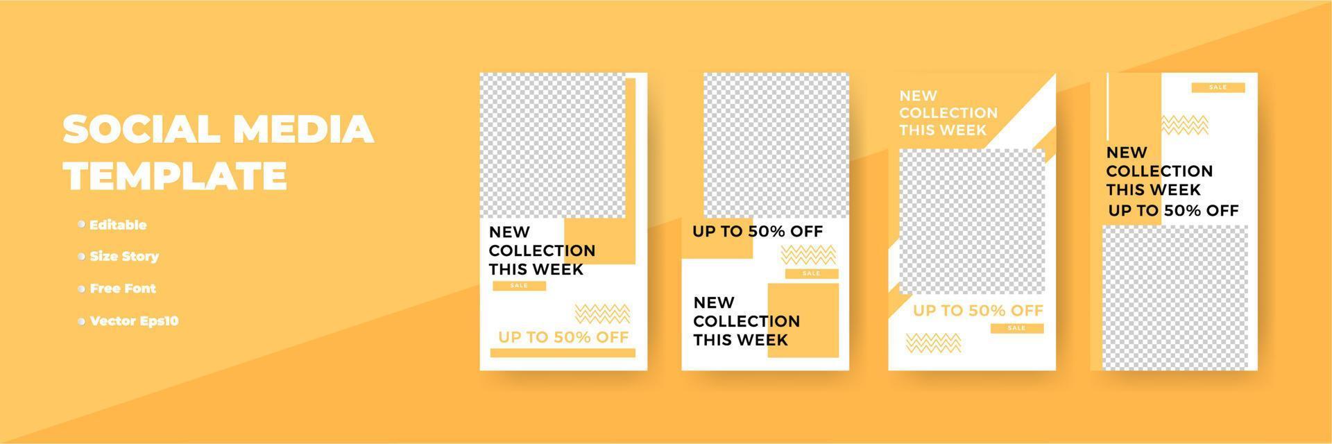 Creative social networks stories design, vertical banner vector