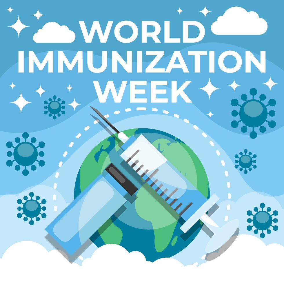 World Immunization Week Concept vector