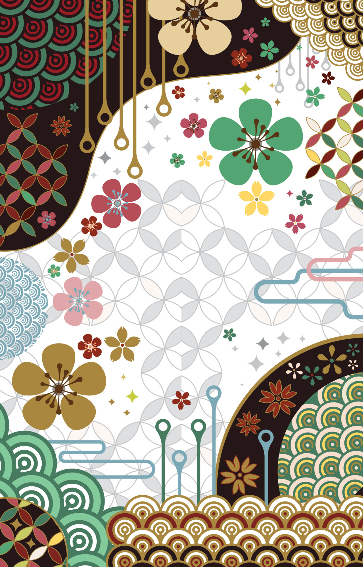 Japanese Art Deco Style Concept 5424231 Vector Art at Vecteezy