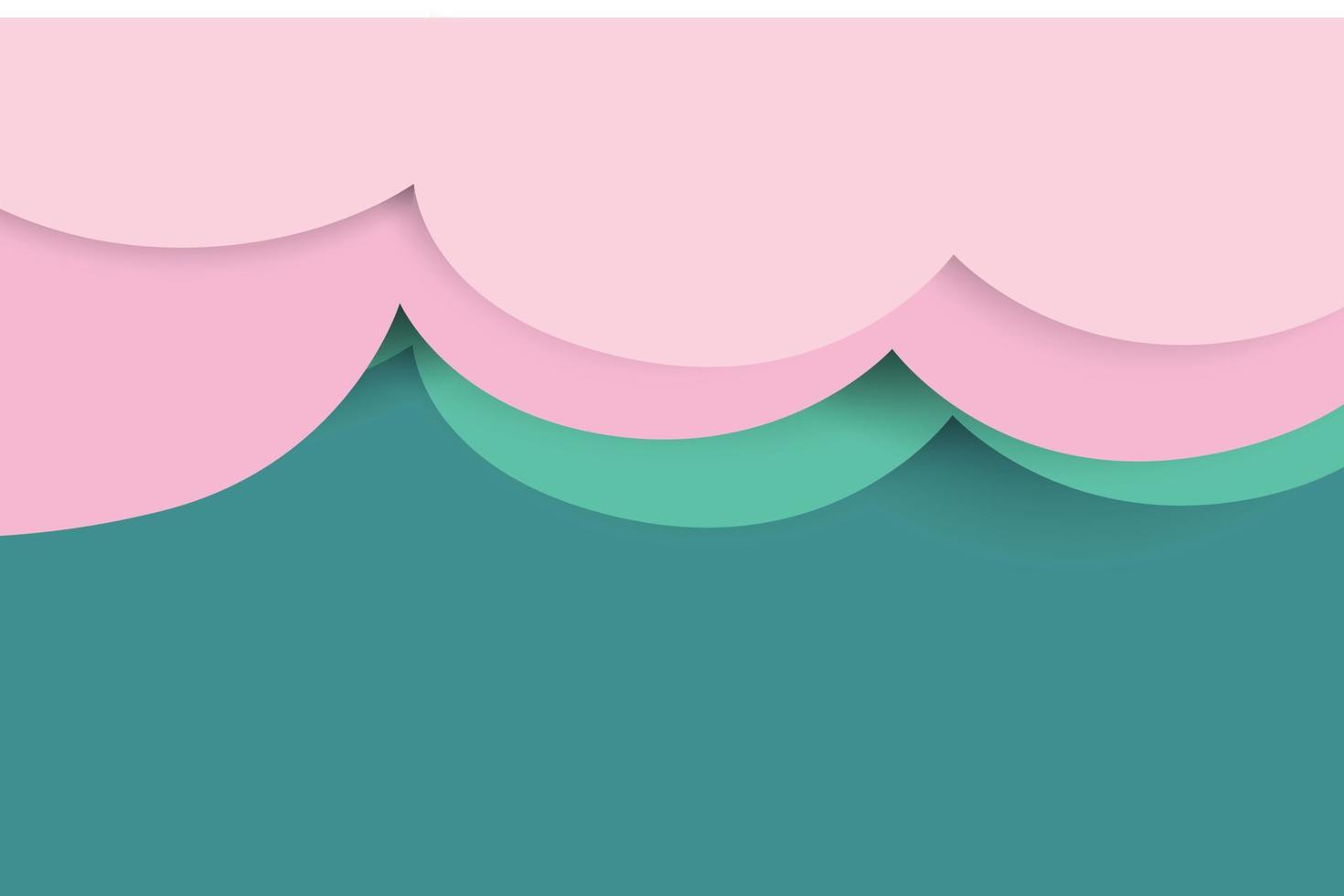 paper cut background. Abstract realistic papercut decoration textured with wavy layers. 3d topography relief. Vector topographic illustration. Cover layout template.