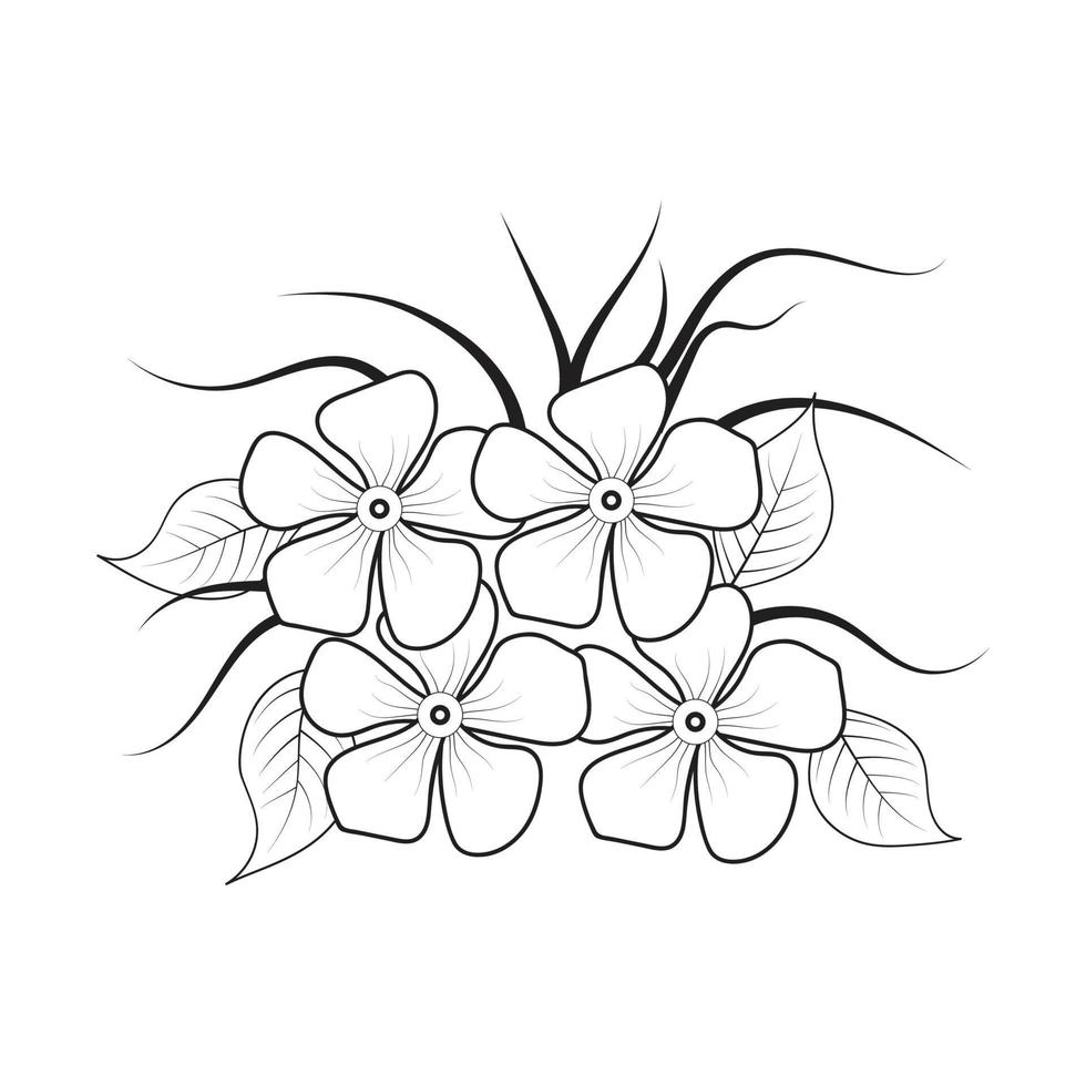 rosa mosqueta - obra de arte botánica de tinta gráfica. ilustración de trama vector