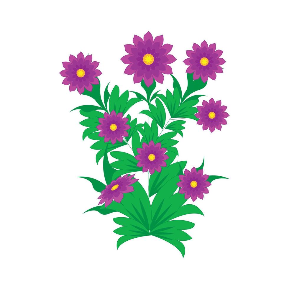 composición de flores para una postal vector