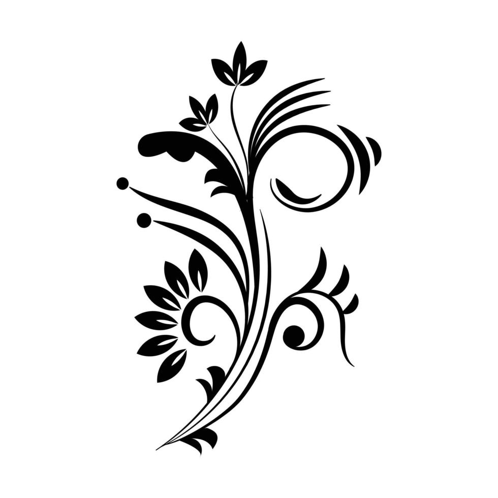 elemento decorativo de diseño vectorial caligráfico de estilo victoriano. vector
