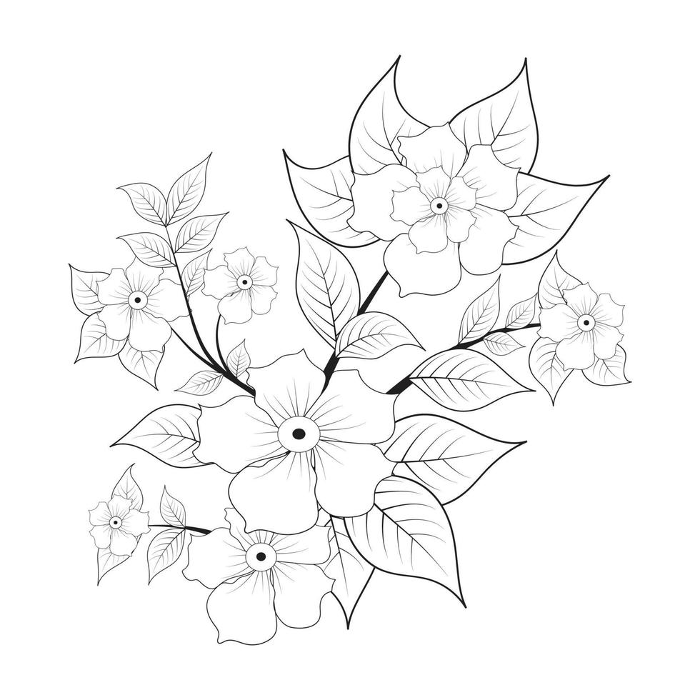 plants, vector graphics, black and white drawing, icons, ornament