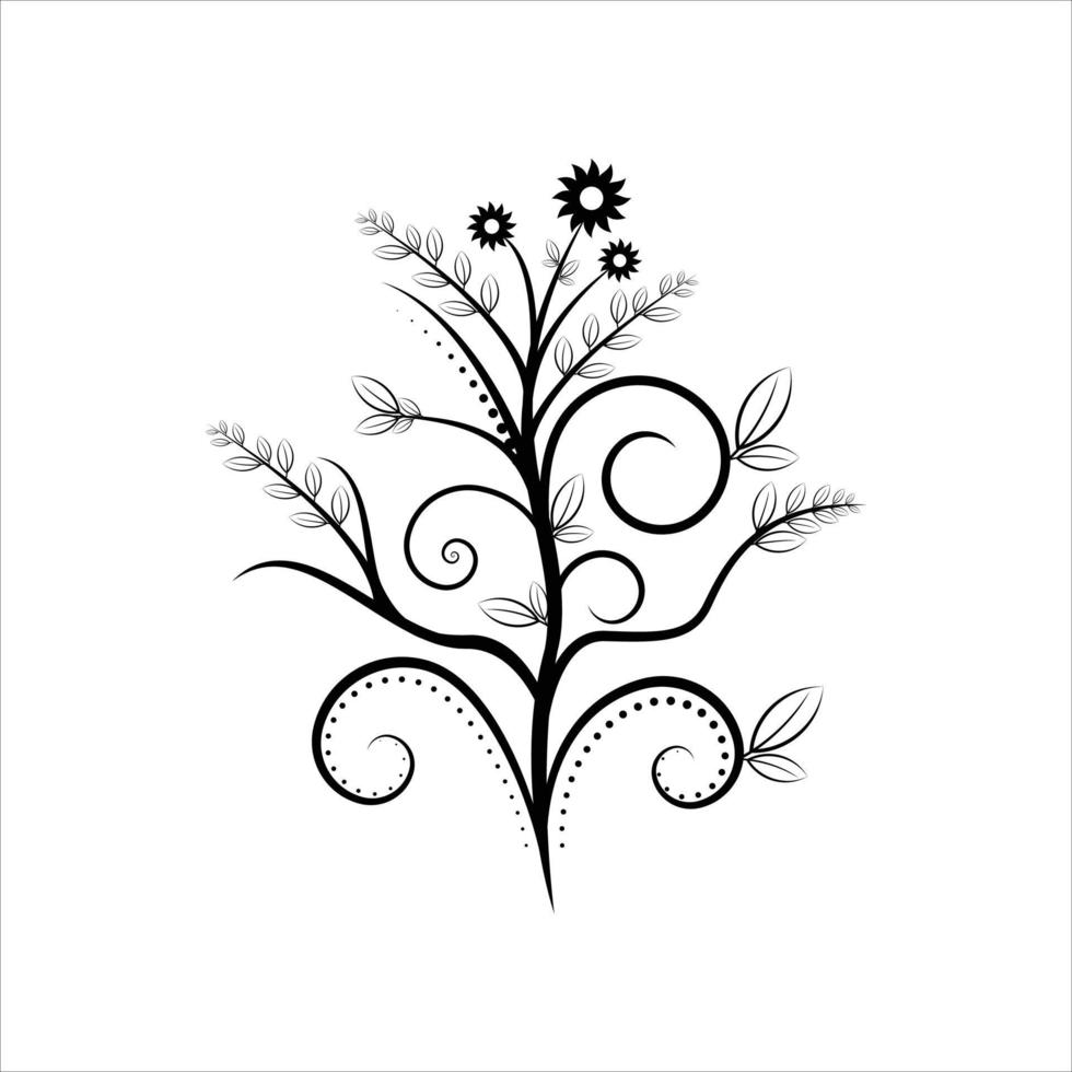 Floral design vintage element - vector