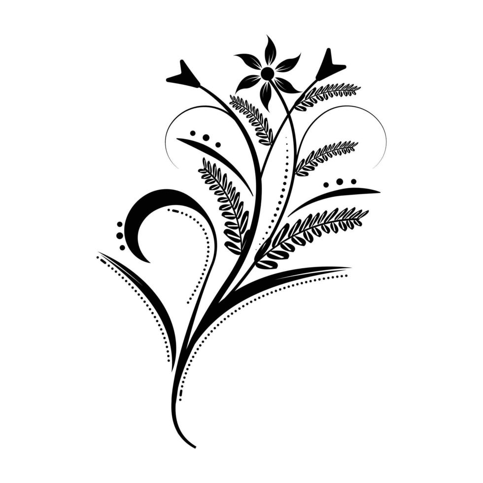 Floral ornament on a white background. vector