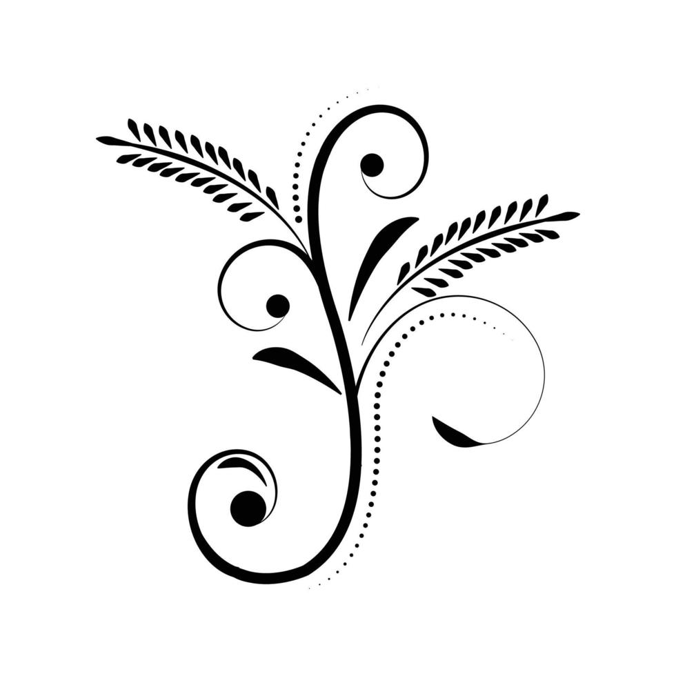 Vectorized scroll design element with floral ornaments vector