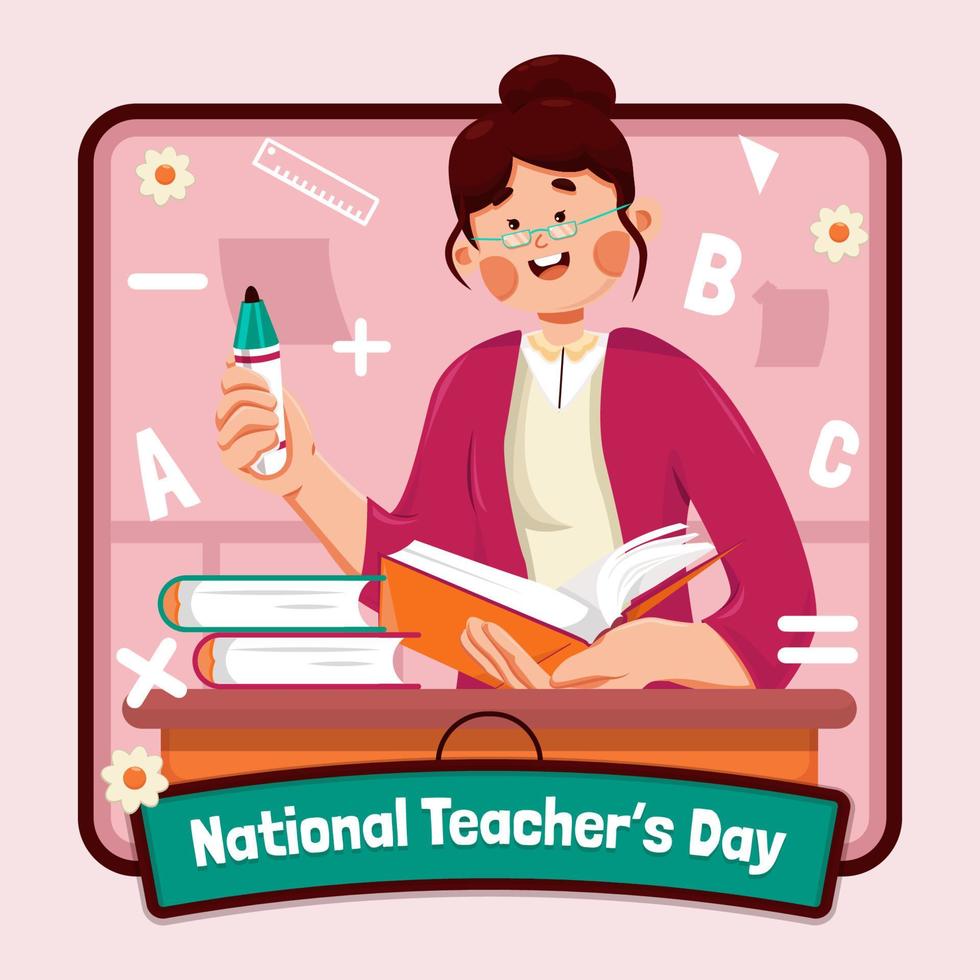 Happy teachers Day Celebration vector