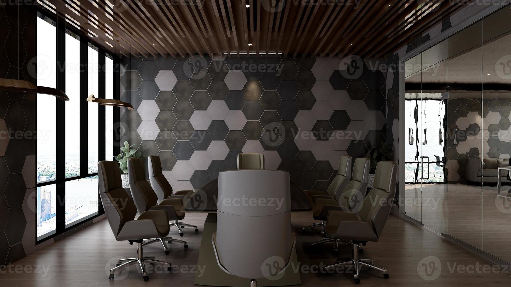 3d render office interior design - executive meeting room photo