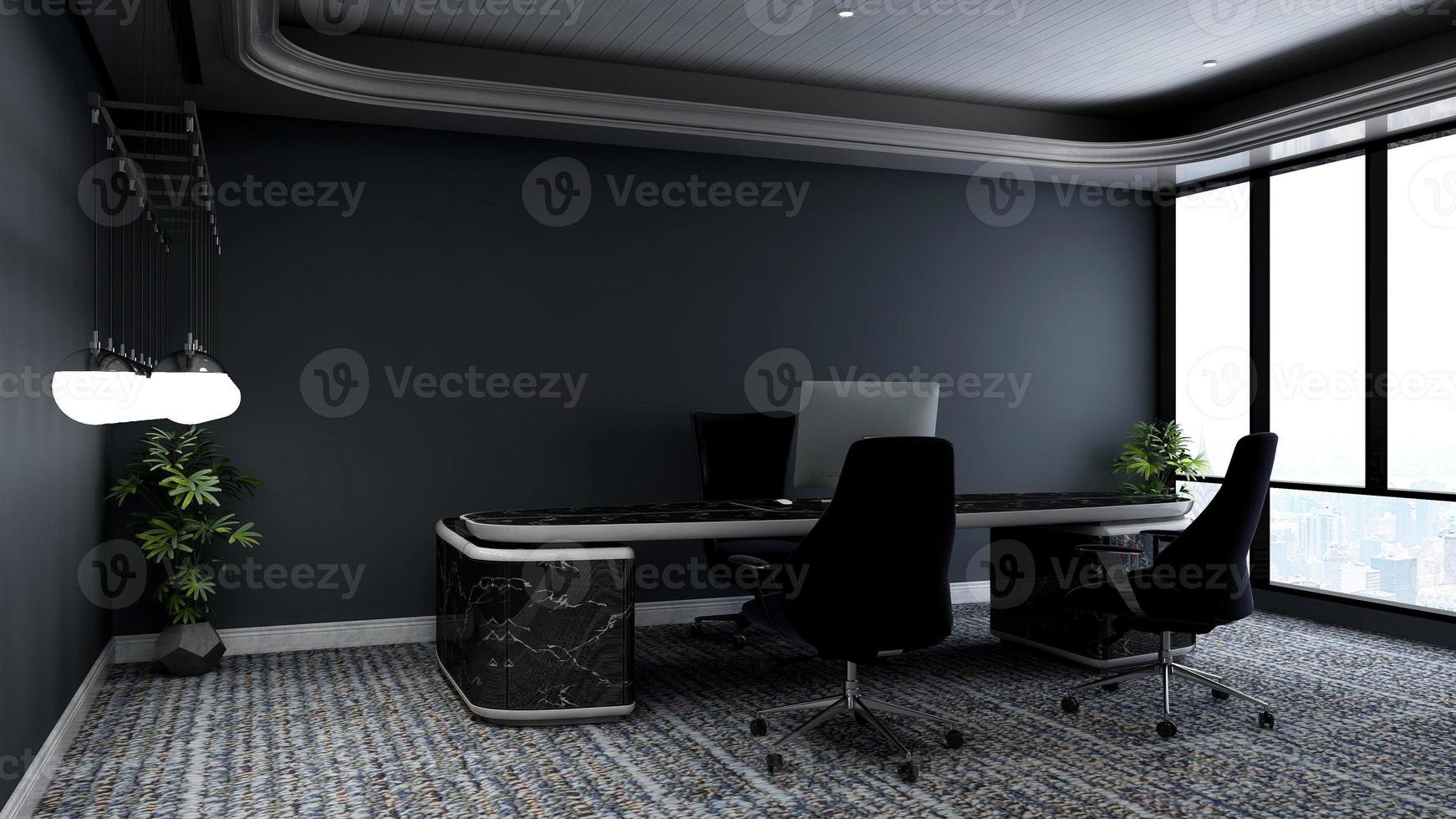 3d render modern business office manager room photo