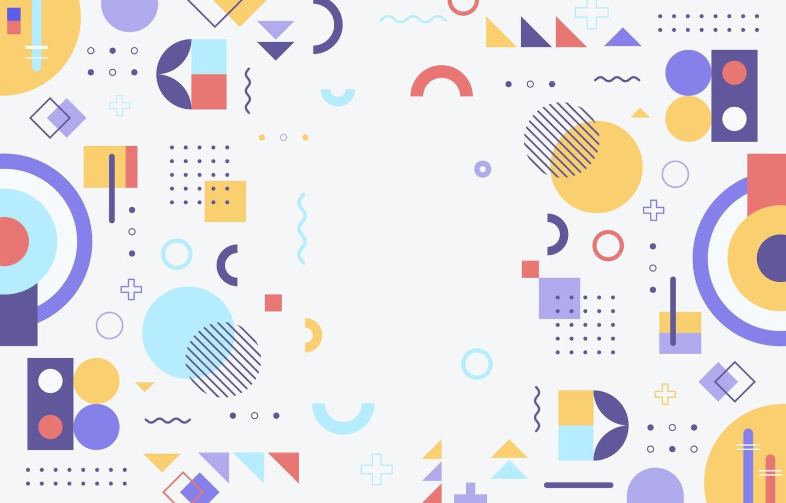 Abstract Flat Geometric Background vector