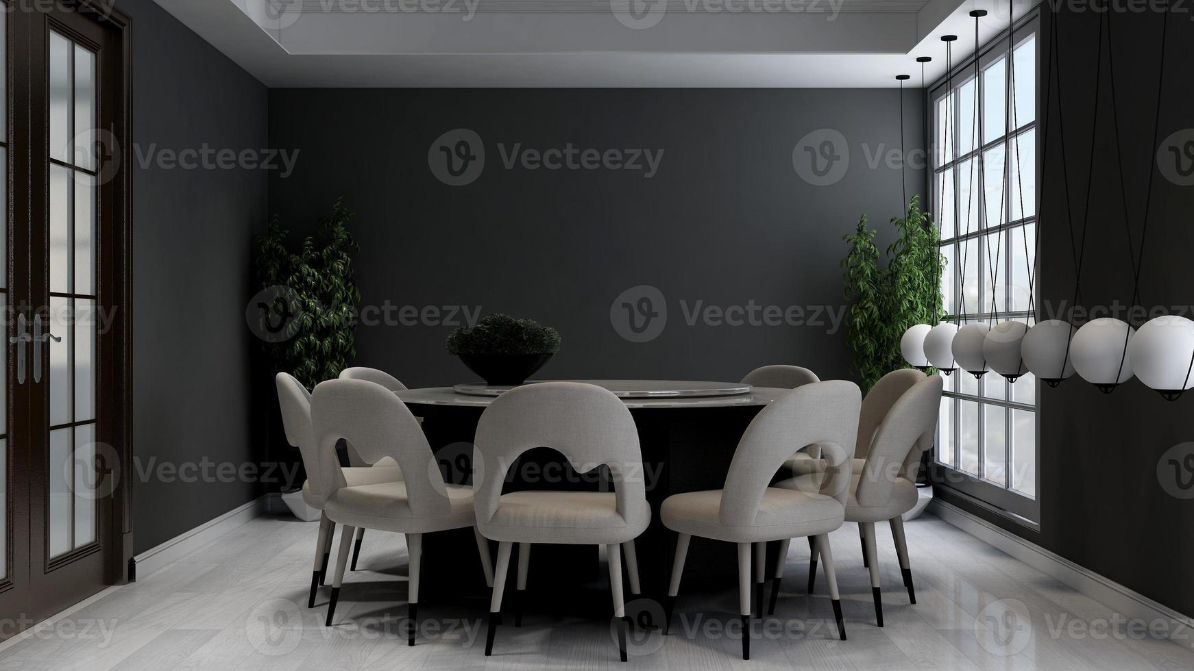 3D render office workspace modern meeting room mockup photo