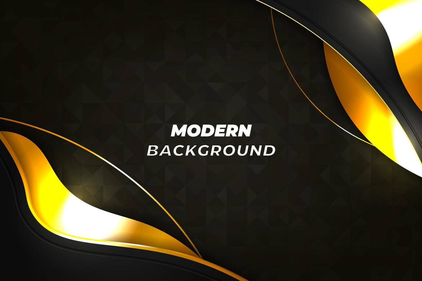 Modern luxury background black and gold with element vector