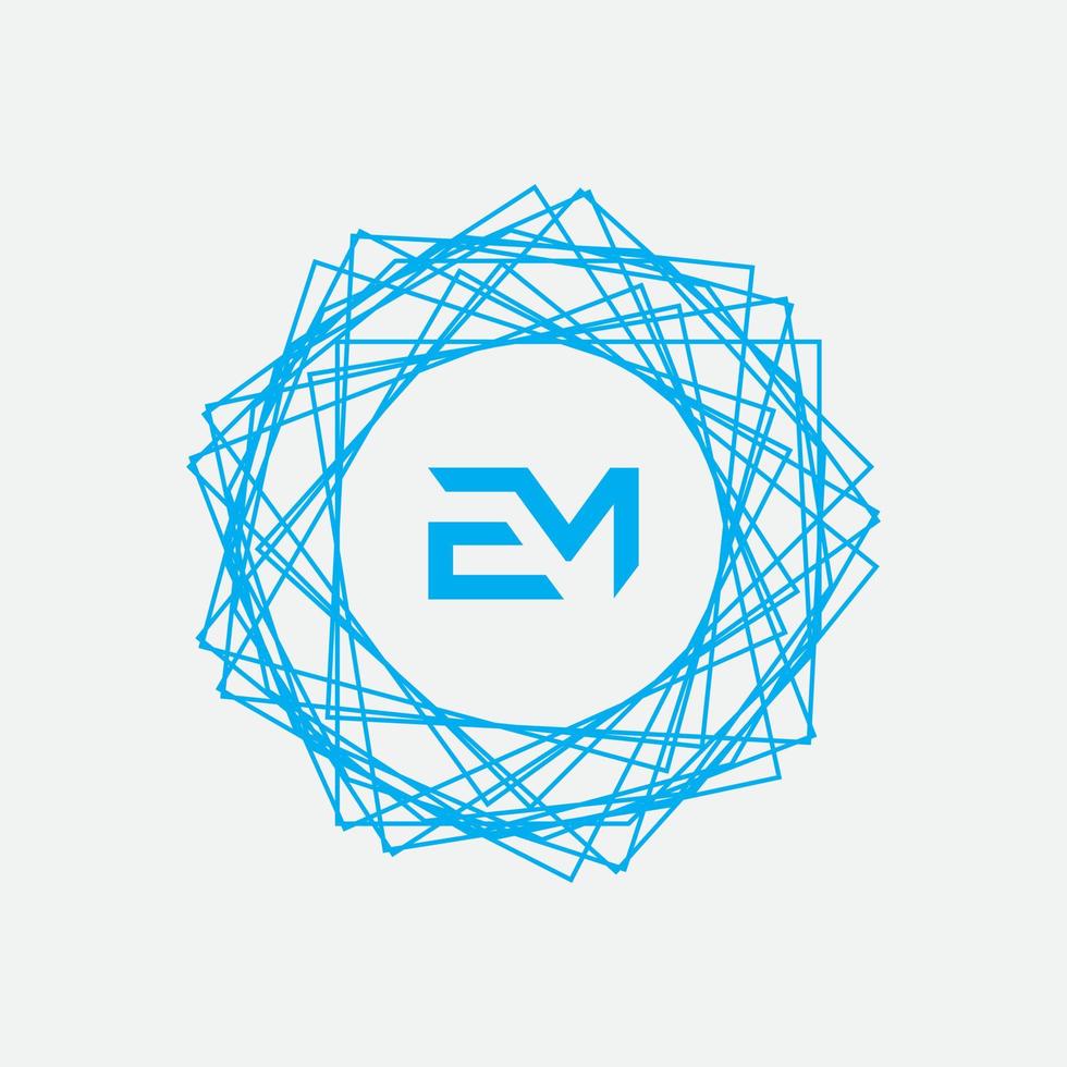 EM, ME Logo Design Template Vector Graphic Branding Element.