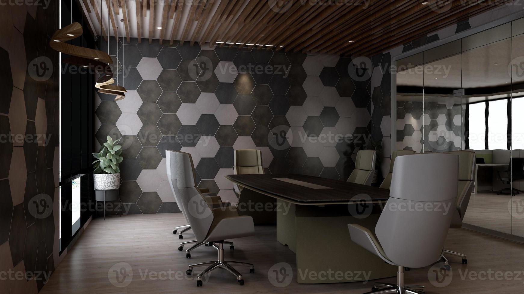 3d render office interior design - executive meeting room photo