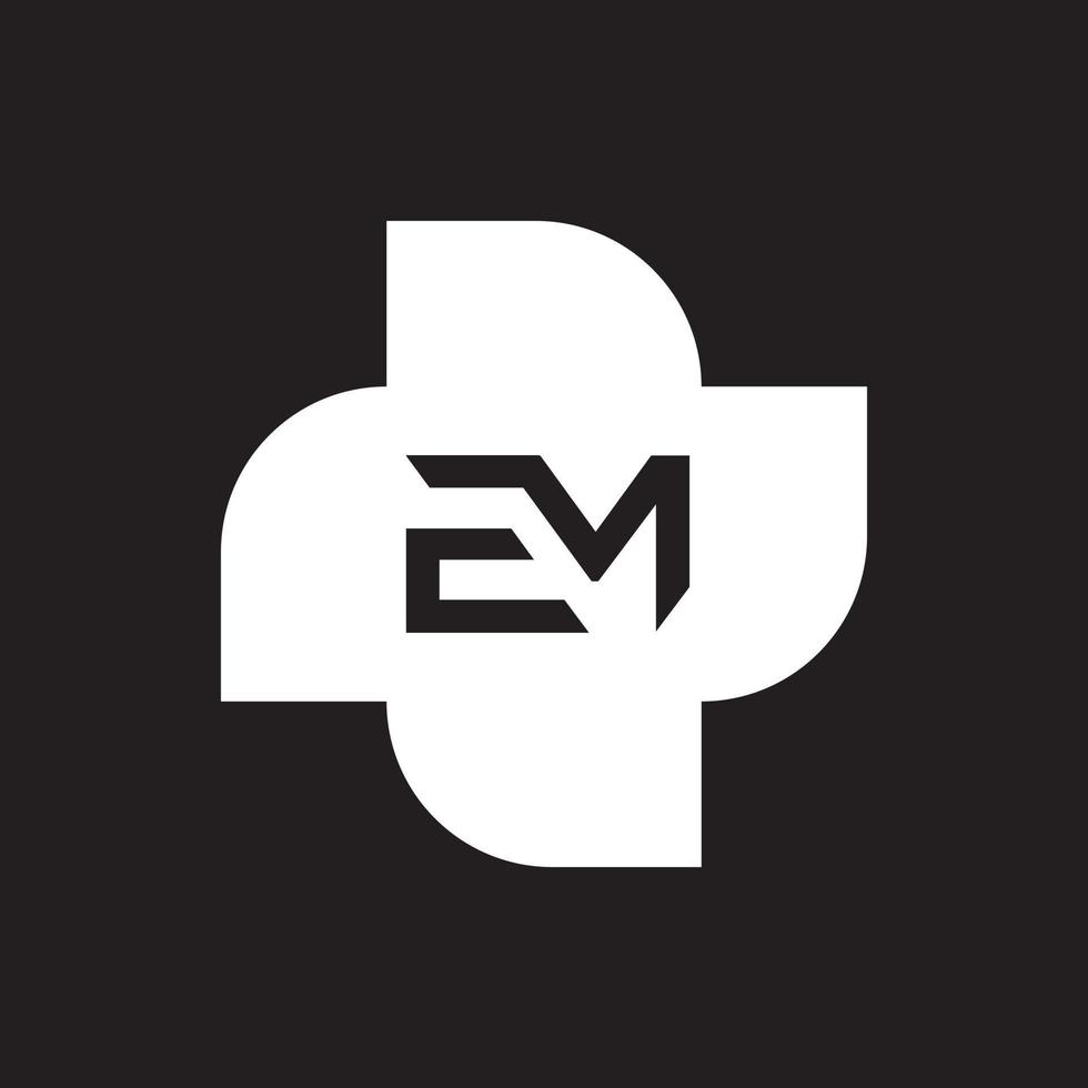 EM, ME Logo Design Template Vector Graphic Branding Element.