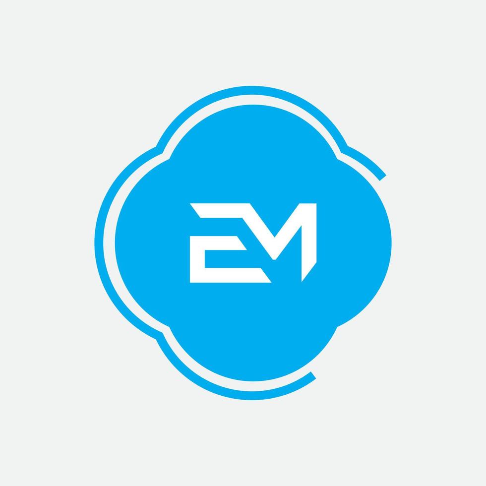 EM, ME Logo Design Template Vector Graphic Branding Element.