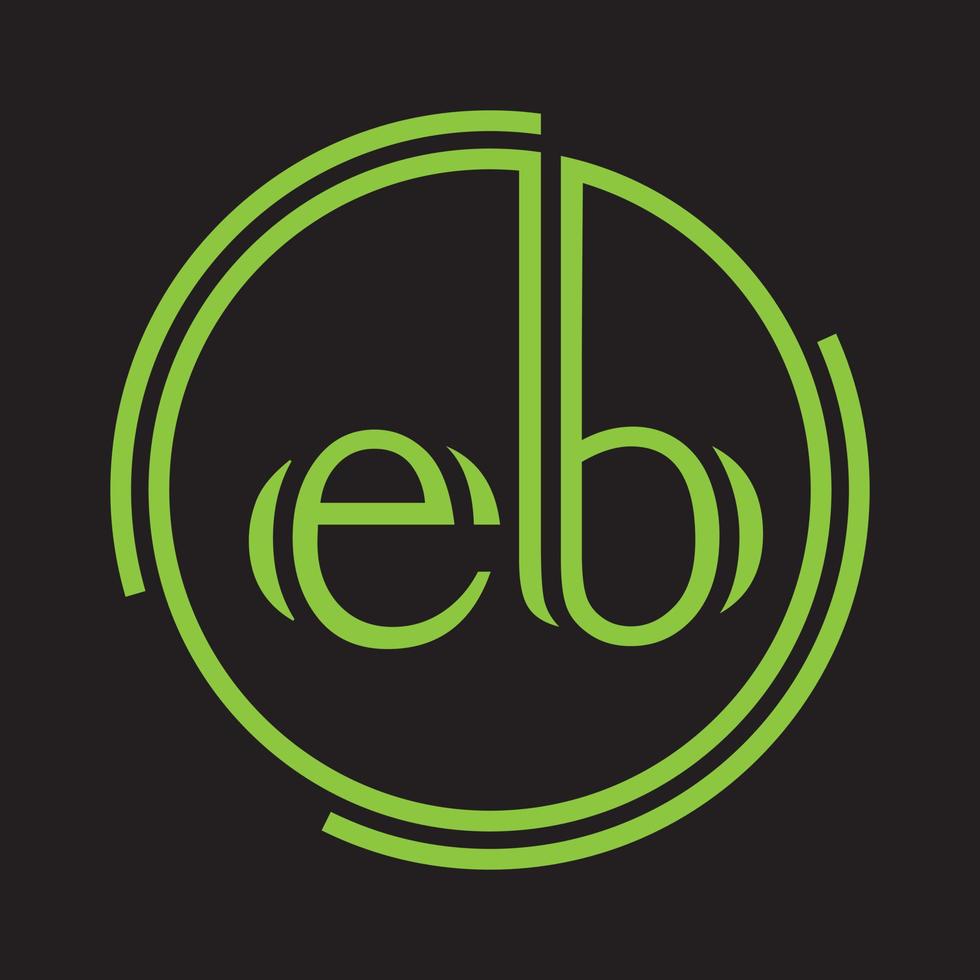 EB letter logo. Unique attractive creative modern initial BE EB or E B initial based letter icon logo vector