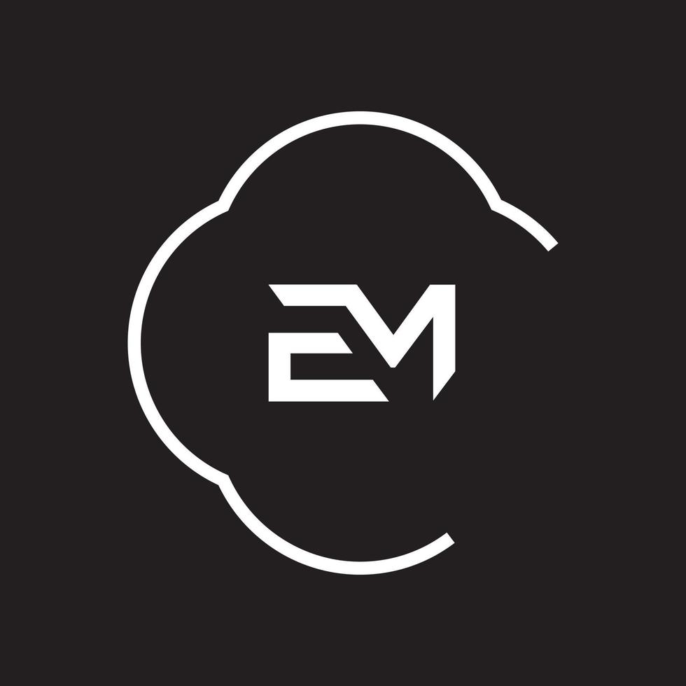 EM, ME Logo Design Template Vector Graphic Branding Element.