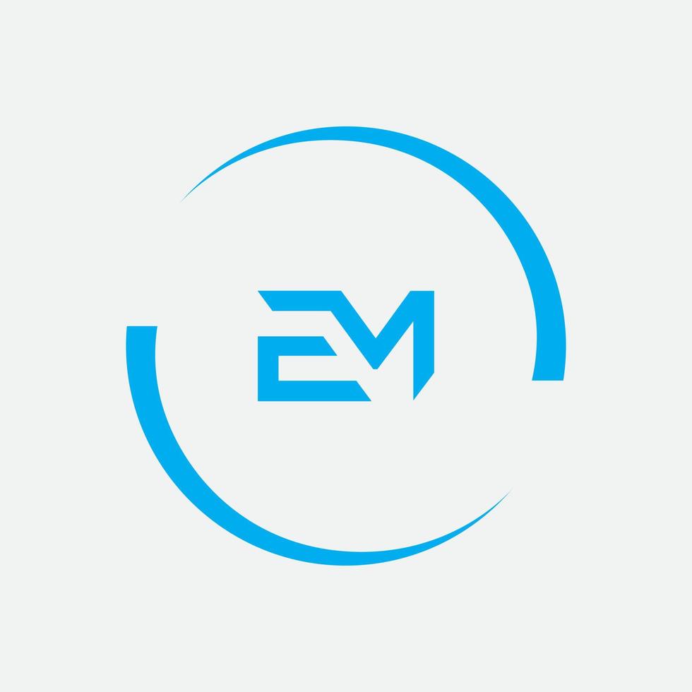 EM, ME Logo Design Template Vector Graphic Branding Element.