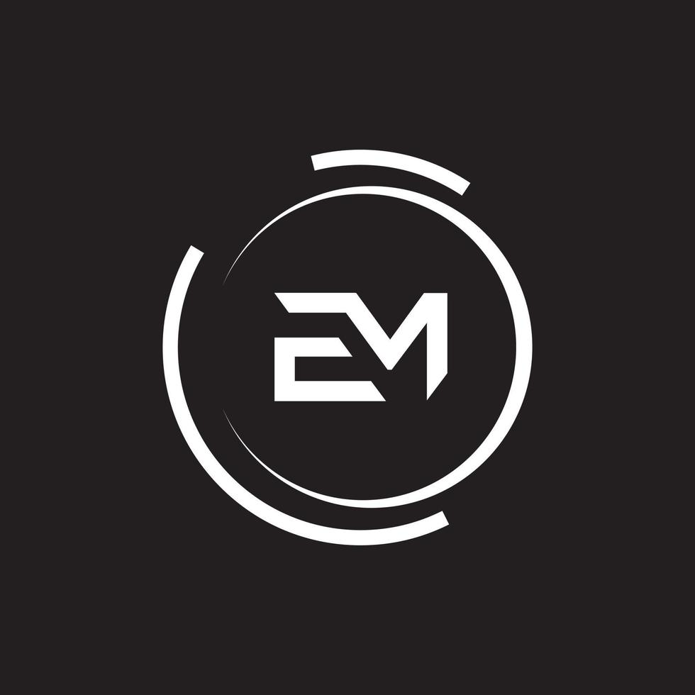 EM, ME Logo Design Template Vector Graphic Branding Element.