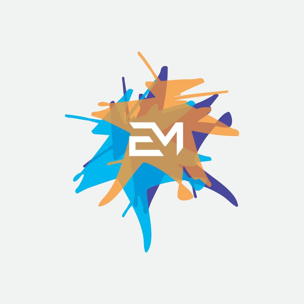 EM, ME Logo Design Template Vector Graphic Branding Element.