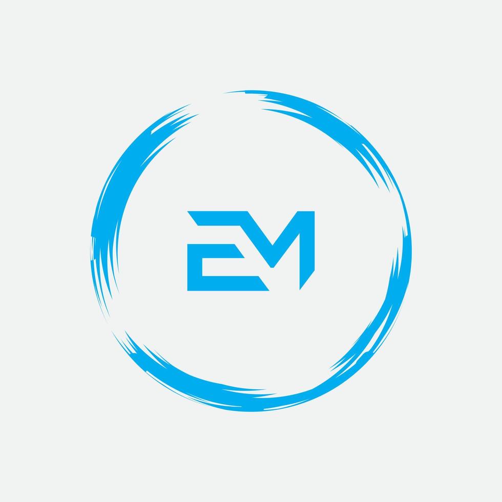 em, elemento de marca gráfico vectorial de plantilla de diseño de logotipo para mí. vector