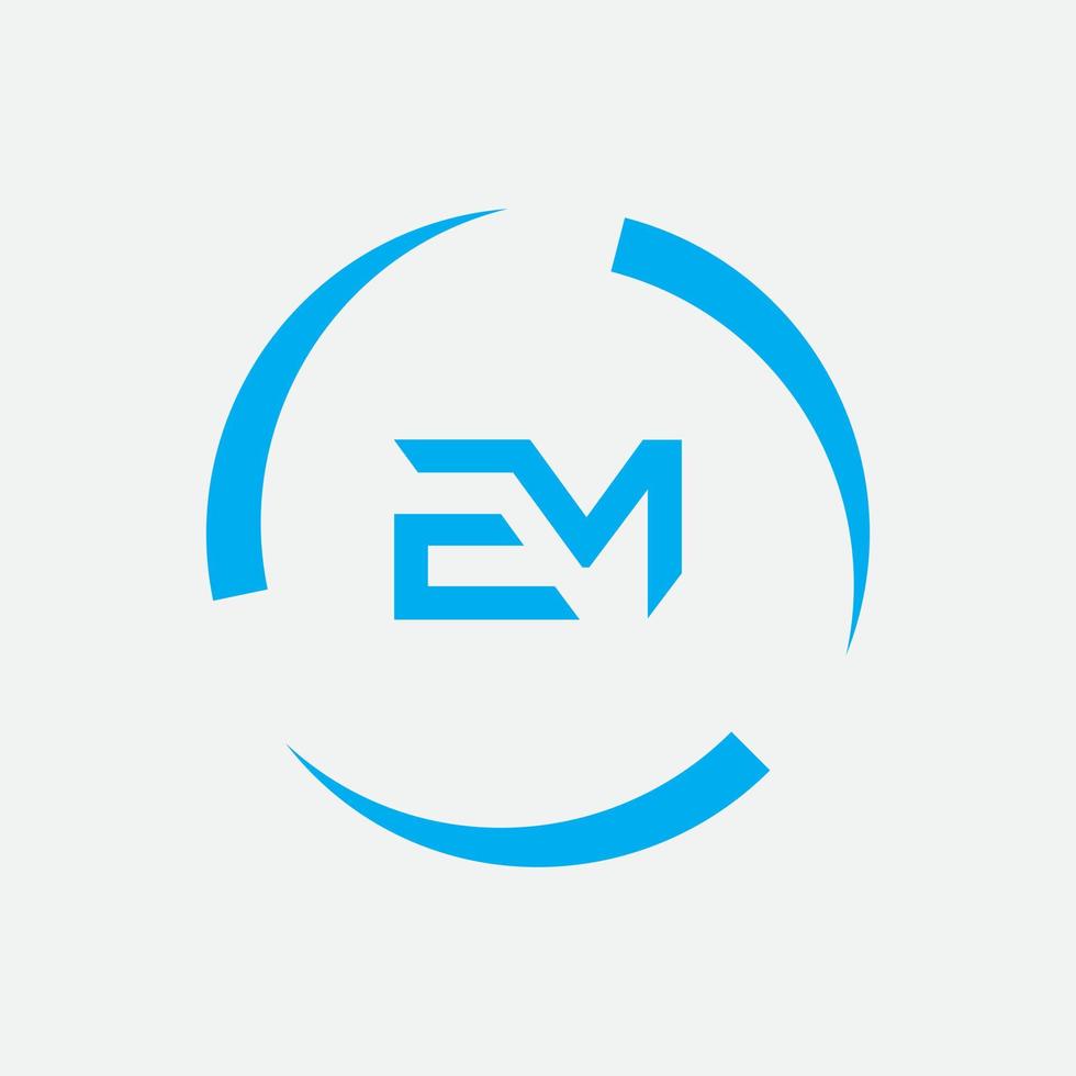 EM, ME Logo Design Template Vector Graphic Branding Element.