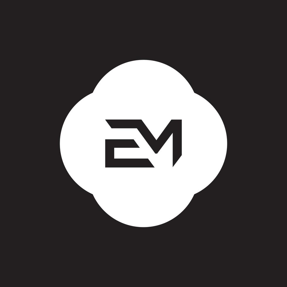 EM, ME Logo Design Template Vector Graphic Branding Element.