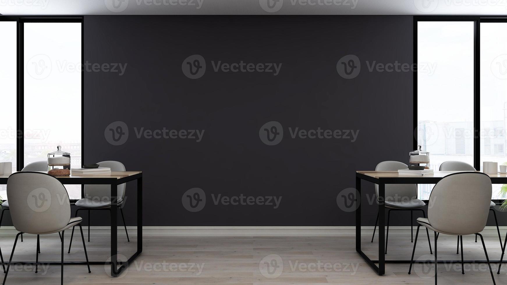 3d render of minimalist office pantry photo